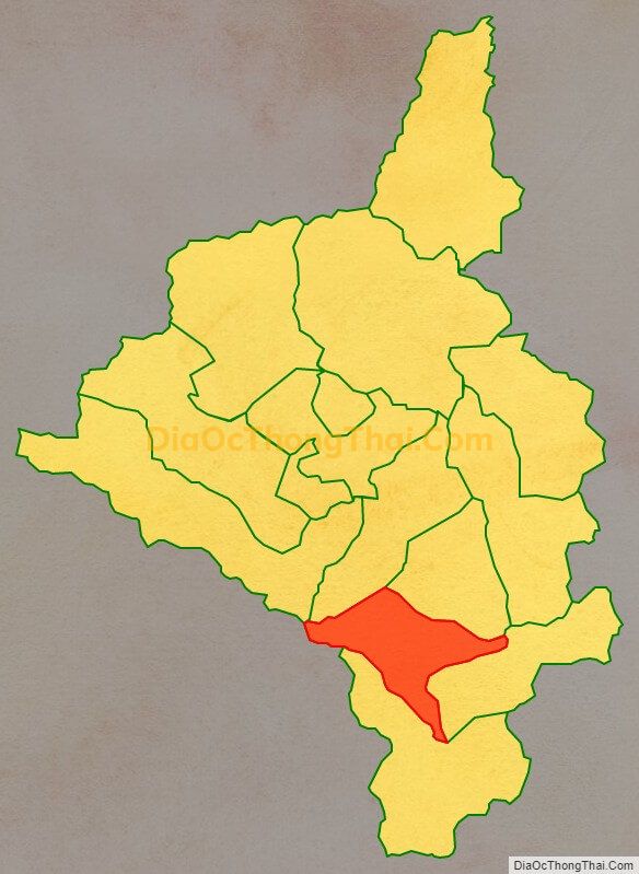 Bản đồ vị trí và địa giới hành chính Xã Thái Học, huyện Bảo Lâm