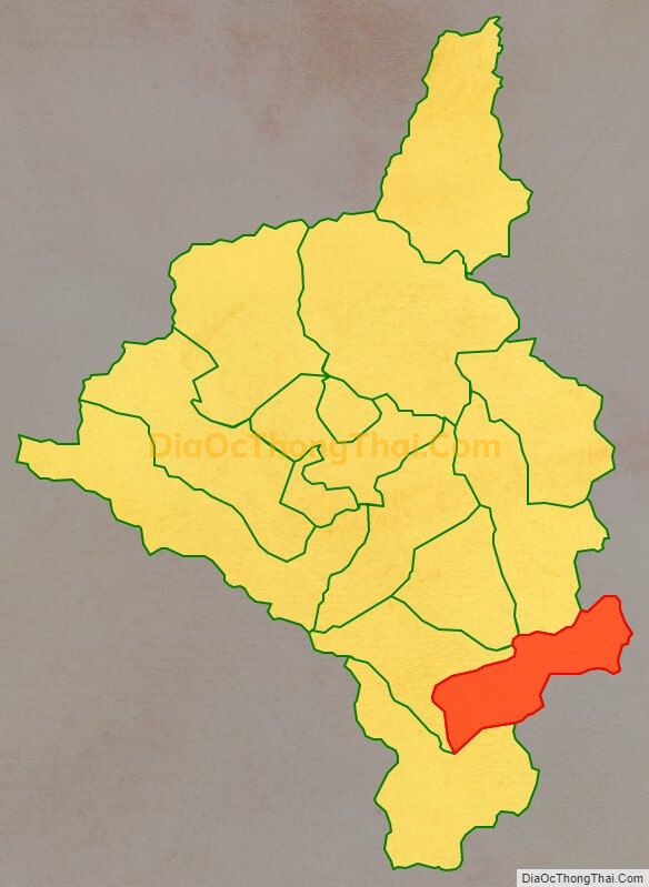 Bản đồ vị trí và địa giới hành chính Xã Thái Sơn, huyện Bảo Lâm