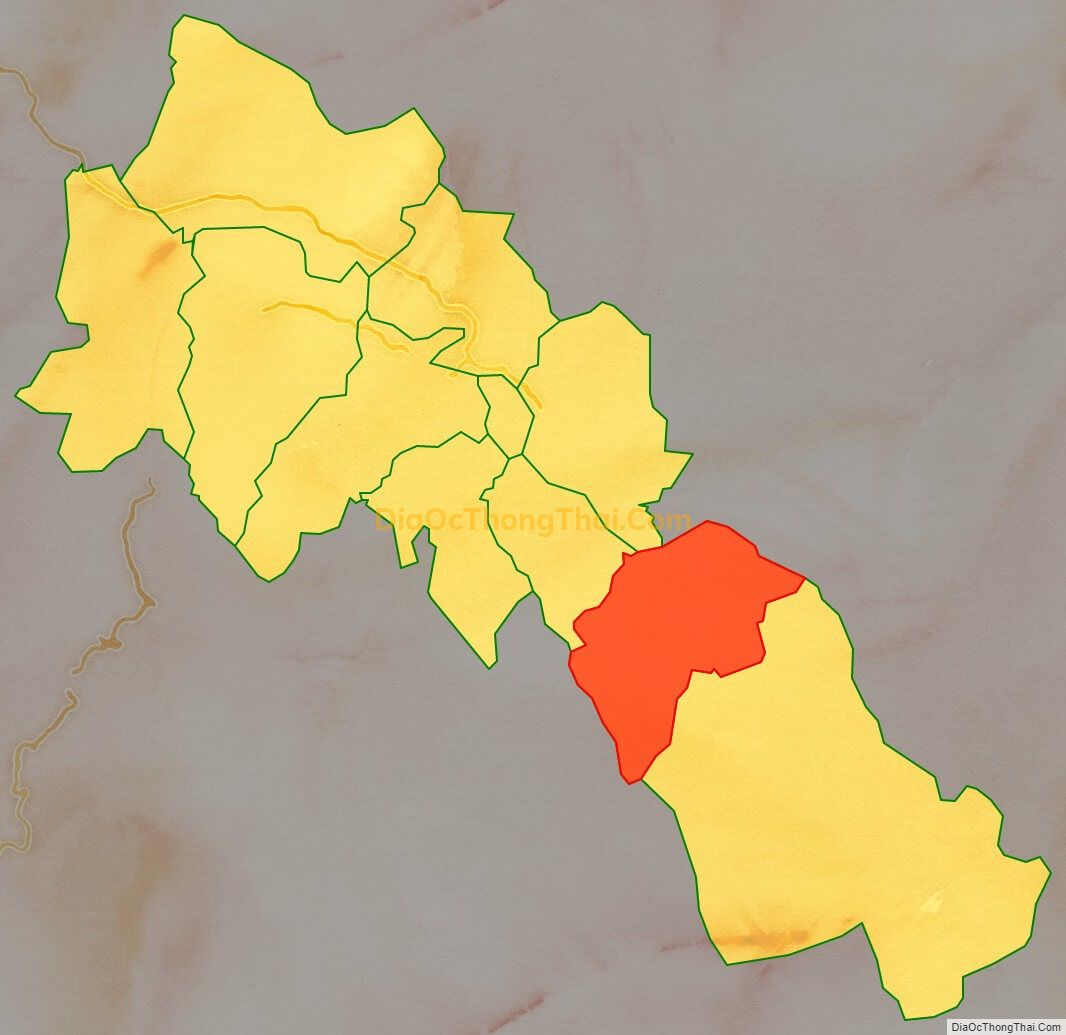 Bản đồ vị trí và địa giới hành chính Phường Duyệt Trung, TP Cao Bằng