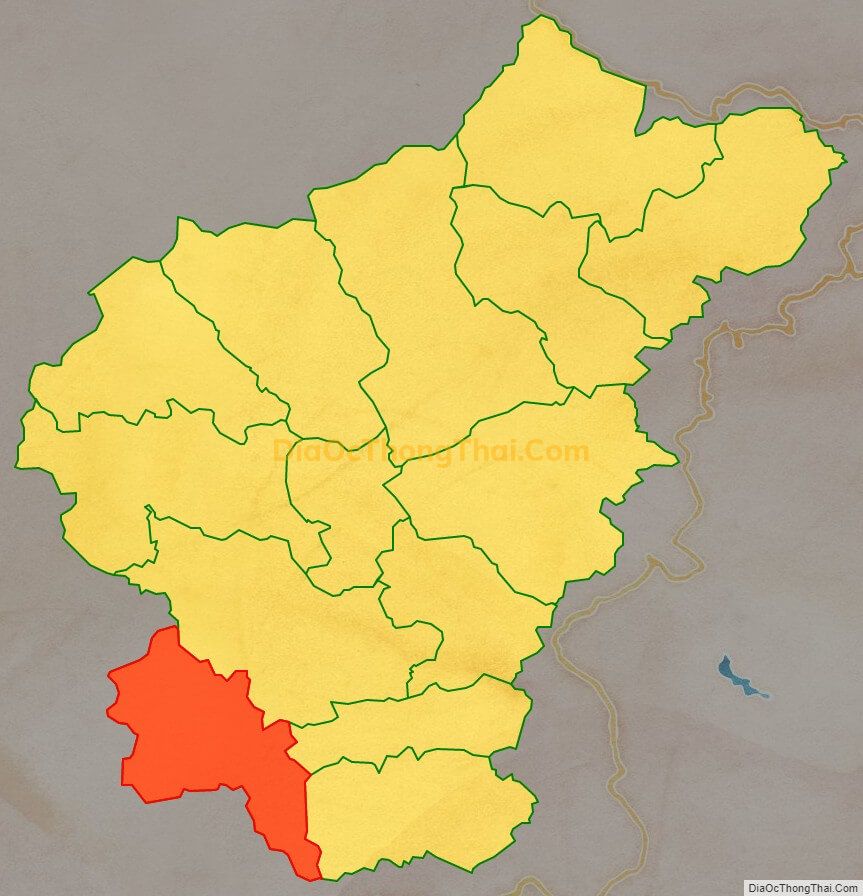 Bản đồ vị trí và địa giới hành chính Xã Cô Ngân, huyện Hạ Lang