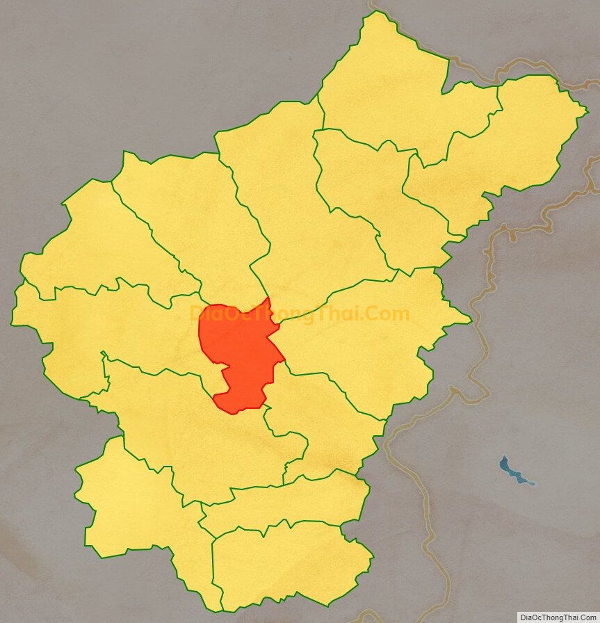 Bản đồ vị trí và địa giới hành chính Thị trấn Thanh Nhật, huyện Hạ Lang