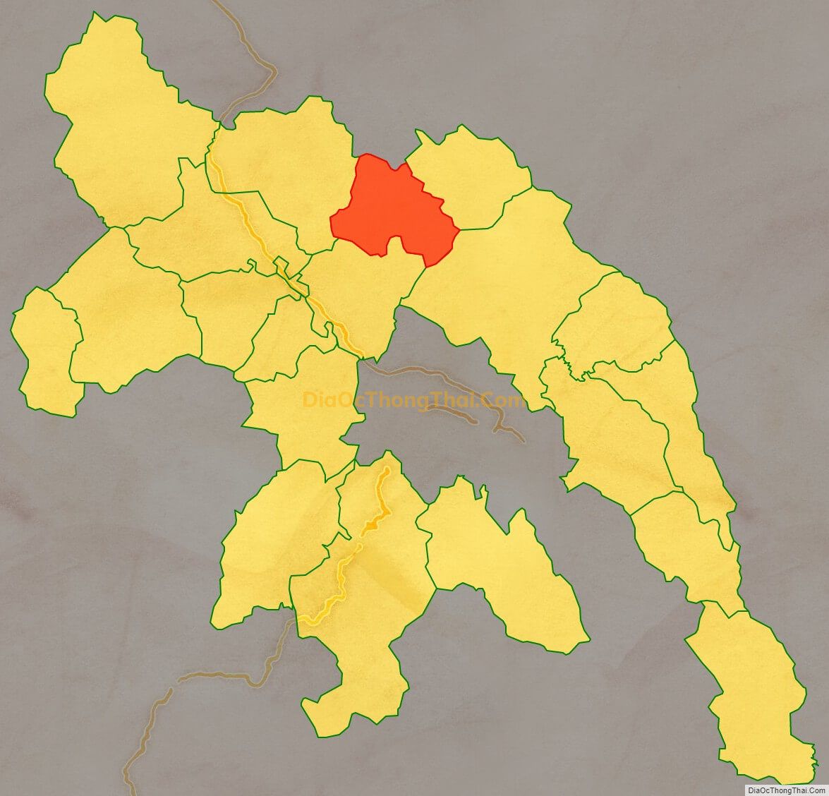 Bản đồ vị trí và địa giới hành chính Xã Đại Tiến, huyện Hòa An