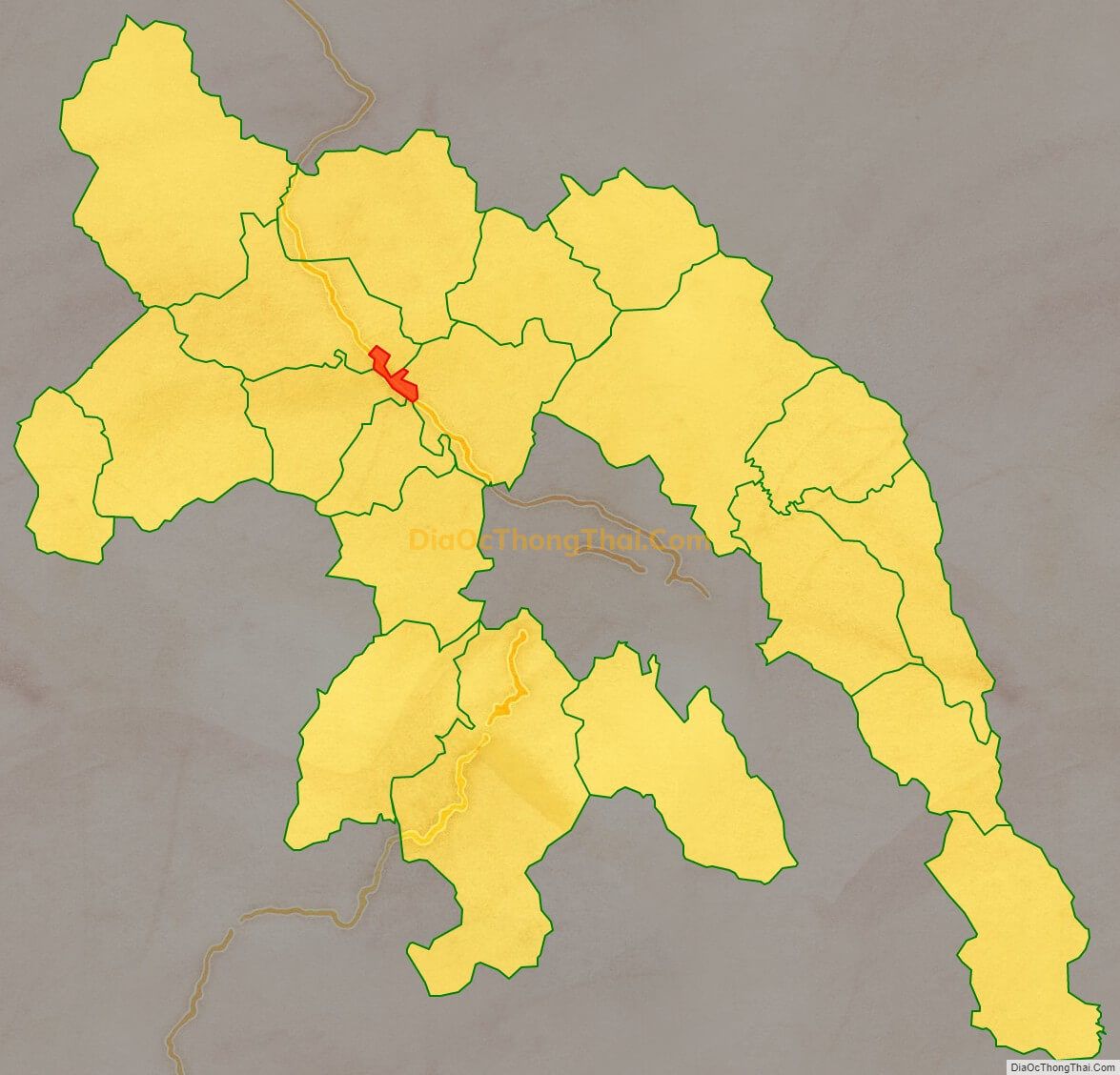 Bản đồ vị trí và địa giới hành chính Thị trấn Nước Hai, huyện Hòa An