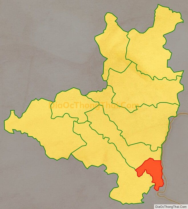 Bản đồ vị trí và địa giới hành chính Thị trấn Tà Lùng, huyện Quảng Hòa