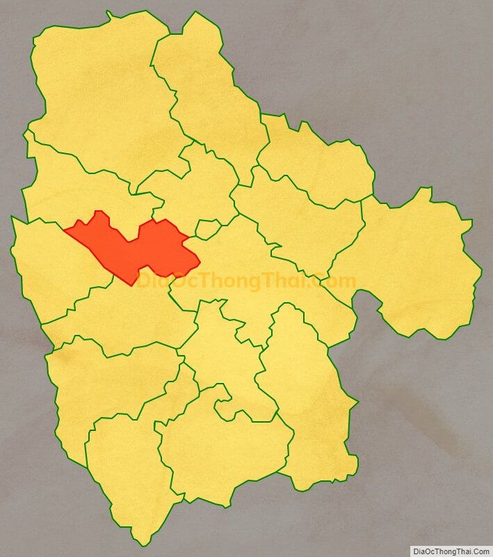 Bản đồ vị trí và địa giới hành chính Xã Phúc Sen, huyện Quảng Hòa