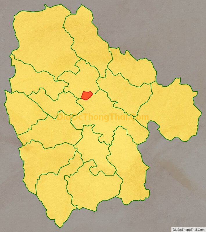 Bản đồ vị trí và địa giới hành chính Thị trấn Quảng Uyên, huyện Quảng Hòa