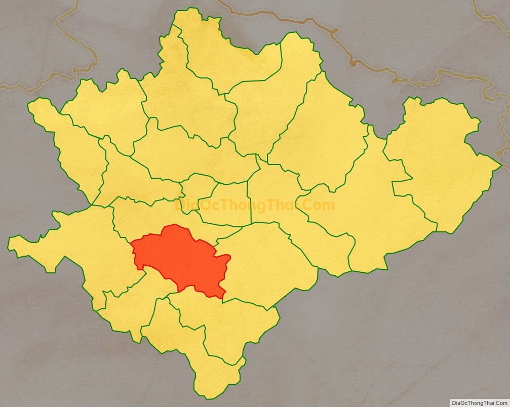 Bản đồ vị trí và địa giới hành chính Xã Đức Hồng, huyện Trùng Khánh