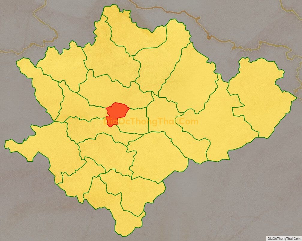 Bản đồ vị trí và địa giới hành chính Thị trấn Trùng Khánh, huyện Trùng Khánh