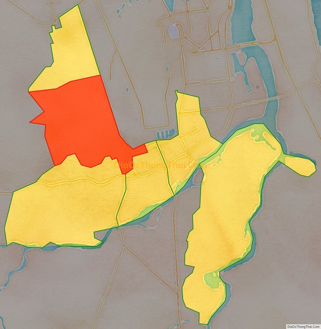 Bản đồ vị trí và địa giới hành chính Phường Hòa Phát, quận Cẩm Lệ
