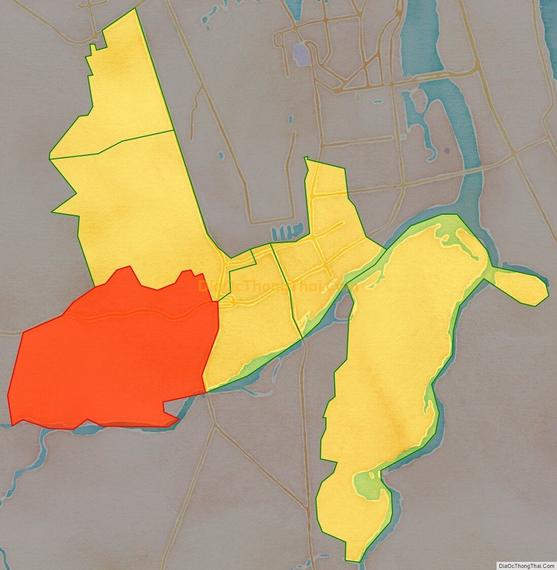 Bản đồ vị trí và địa giới hành chính Phường Hòa Thọ Tây, quận Cẩm Lệ