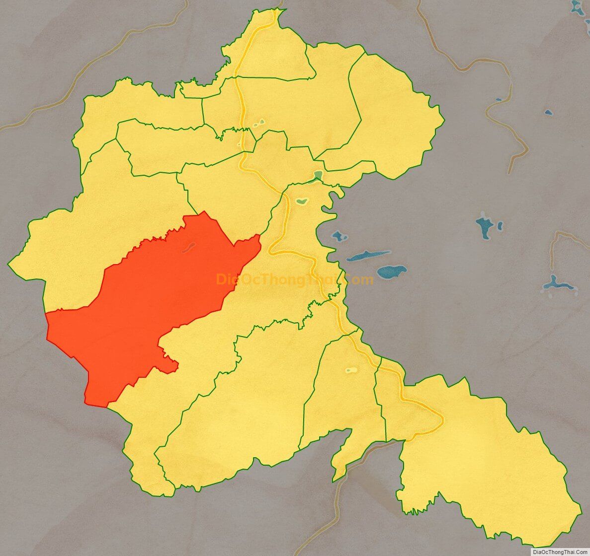 Bản đồ vị trí và địa giới hành chính Xã Nâm Nung, huyện Krông Nô