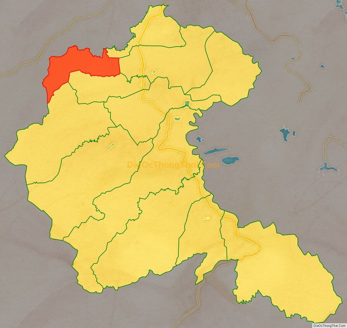 Bản đồ vị trí và địa giới hành chính Xã Nam Xuân, huyện Krông Nô