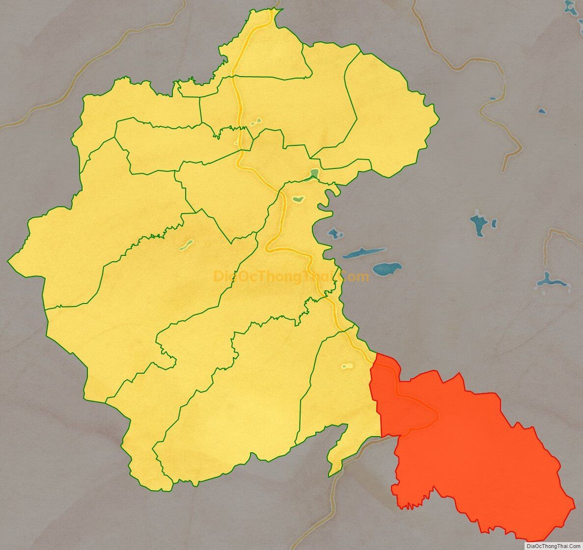 Bản đồ vị trí và địa giới hành chính Xã Quảng Phú, huyện Krông Nô