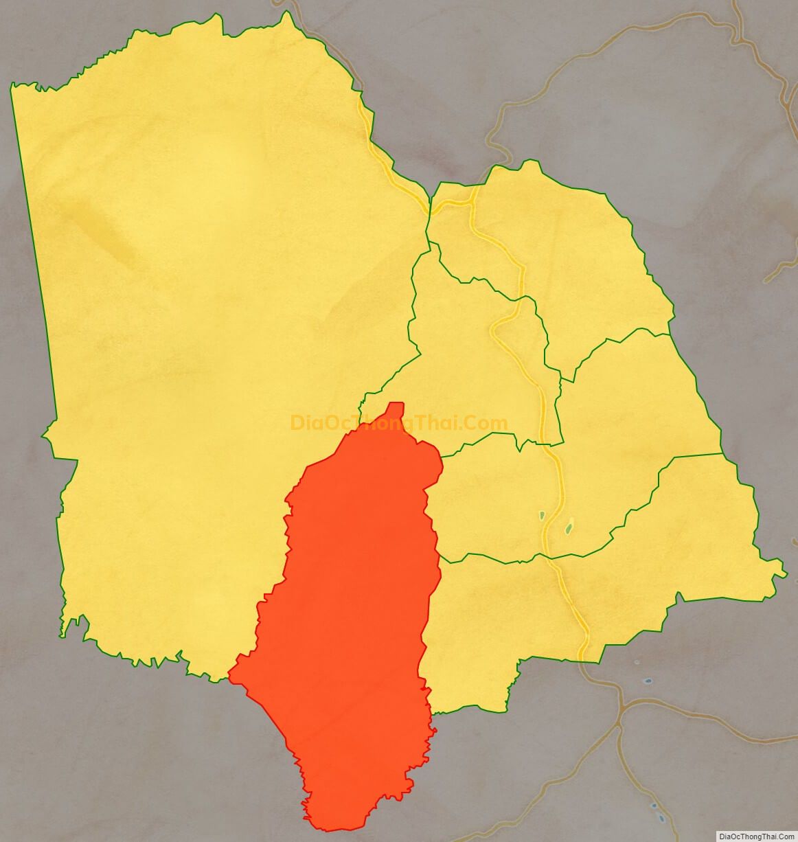 Bản đồ vị trí và địa giới hành chính Xã Đắk Ngo, huyện Tuy Đức