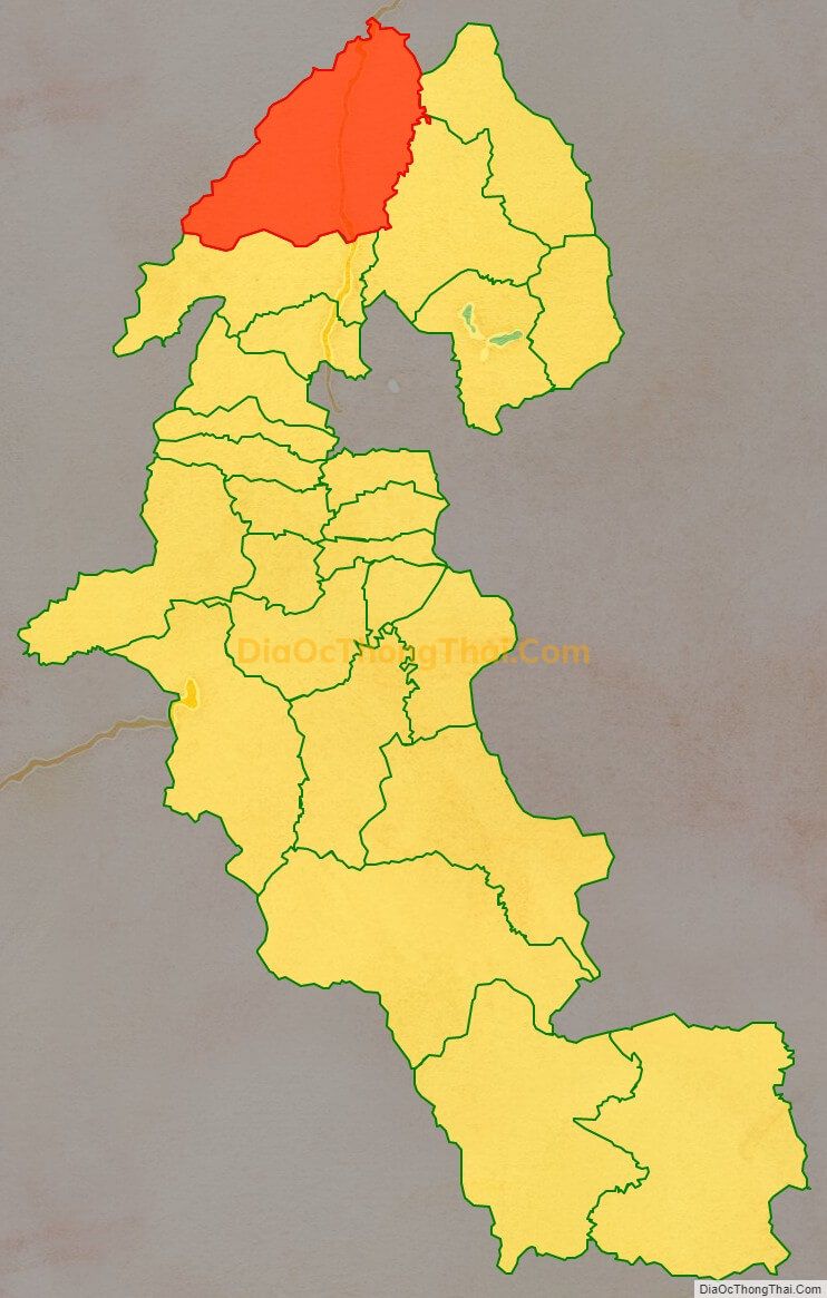 Bản đồ vị trí và địa giới hành chính Xã Mường Pồn, huyện Điện Biên