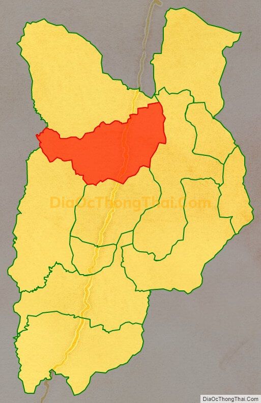 Bản đồ vị trí và địa giới hành chính Xã Huổi Lèng, huyện Mường Chà
