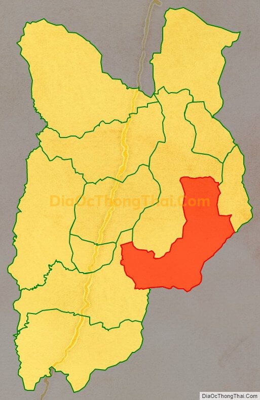 Bản đồ vị trí và địa giới hành chính Xã Huổi Mí, huyện Mường Chà