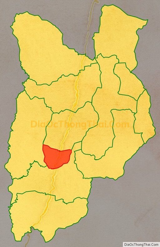 Bản đồ vị trí và địa giới hành chính Thị trấn Mường Chà, huyện Mường Chà