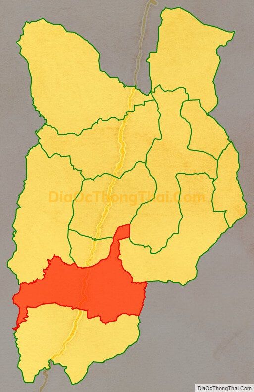 Bản đồ vị trí và địa giới hành chính Xã Na Sang, huyện Mường Chà