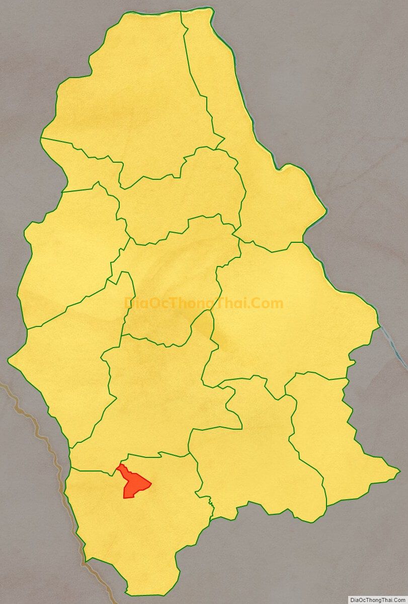 Bản đồ vị trí và địa giới hành chính Thị trấn Tủa Chùa, huyện Tủa Chùa