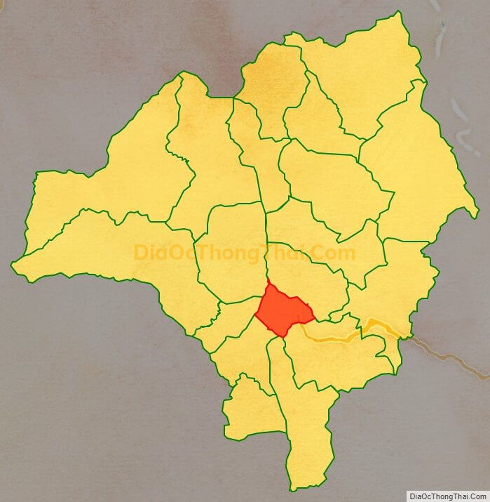 Bản đồ vị trí và địa giới hành chính Thị trấn Tuần Giáo, huyện Tuần Giáo