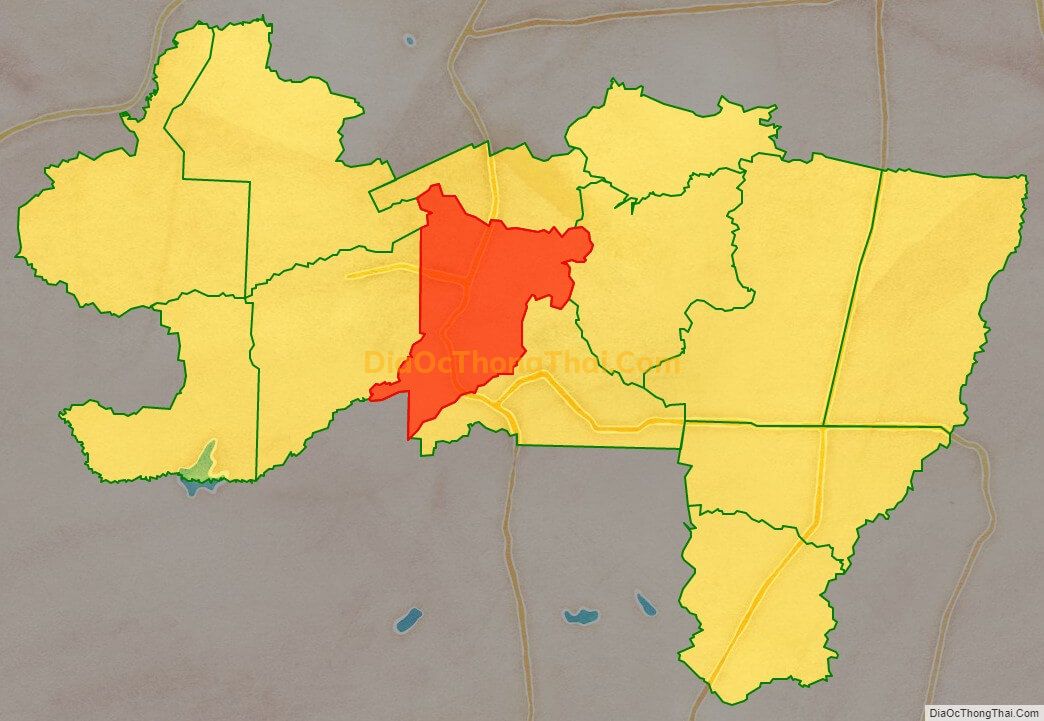 Bản đồ vị trí và địa giới hành chính Thị trấn Long Giao, huyện Cẩm Mỹ