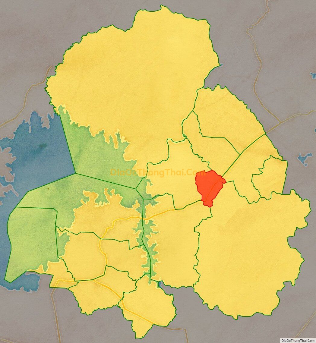 Bản đồ vị trí và địa giới hành chính Thị trấn Định Quán, huyện Định Quán