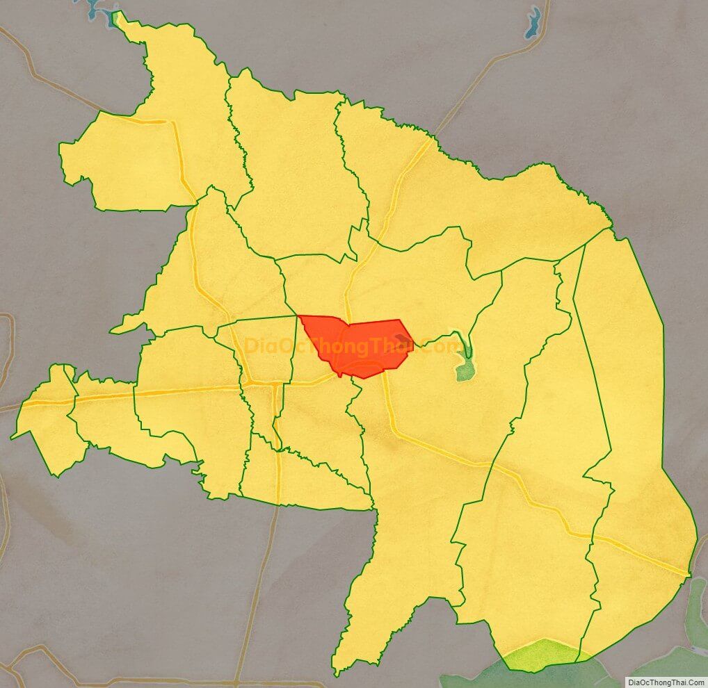 Bản đồ vị trí và địa giới hành chính Thị trấn Gia Ray, huyện Xuân Lộc