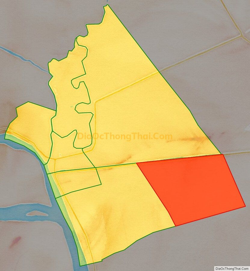Bản đồ vị trí và địa giới hành chính Phường An Bình B, TP Hồng Ngự