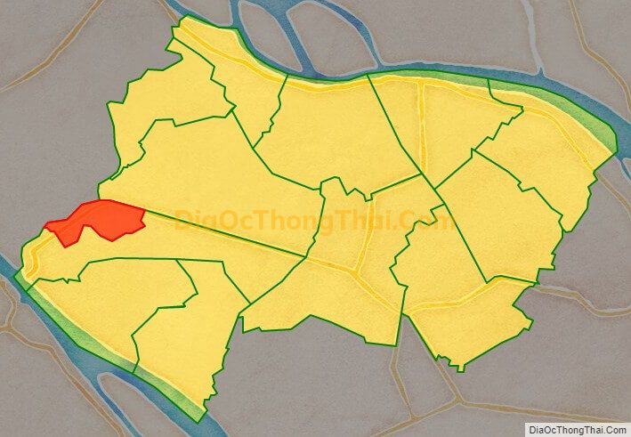Bản đồ vị trí và địa giới hành chính Thị trấn Lấp Vò, huyện Lấp Vò