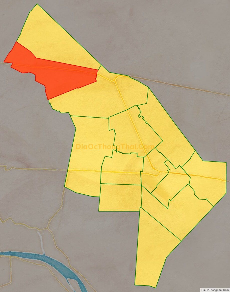 Bản đồ vị trí và địa giới hành chính Xã Hưng Thạnh, huyện Tháp Mười