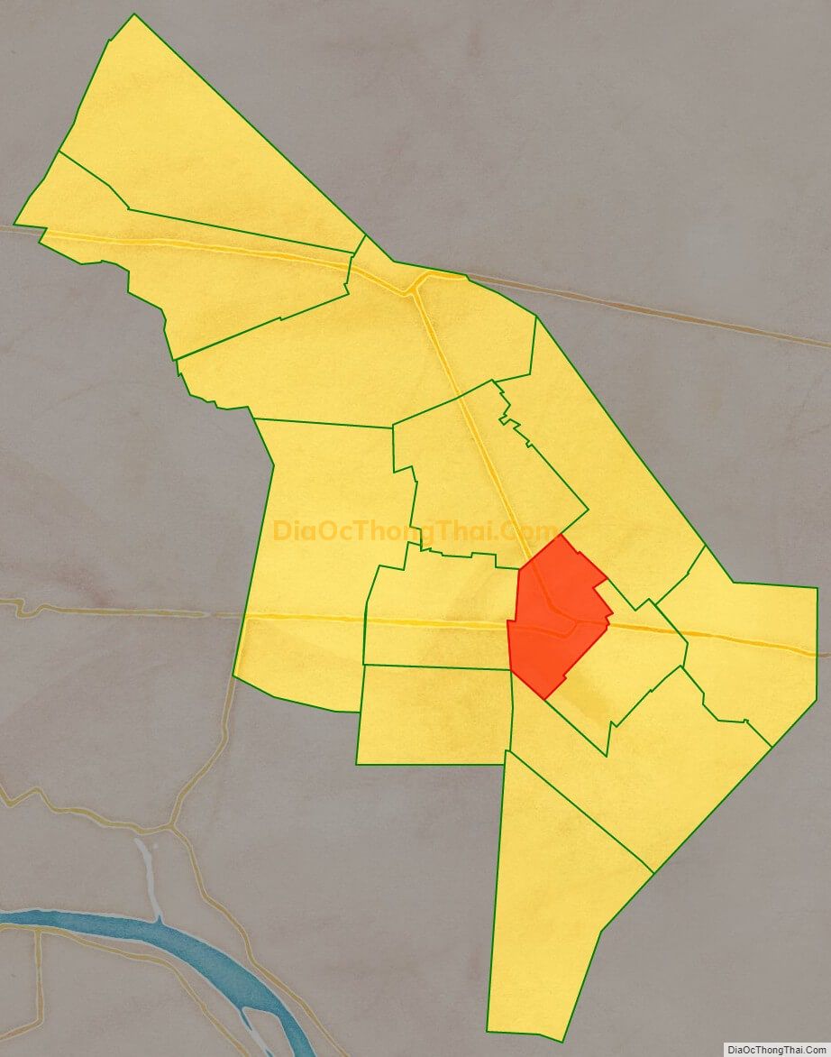 Bản đồ vị trí và địa giới hành chính Thị trấn Mỹ An, huyện Tháp Mười