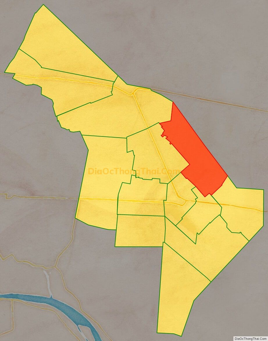 Bản đồ vị trí và địa giới hành chính Xã Tân Kiều, huyện Tháp Mười