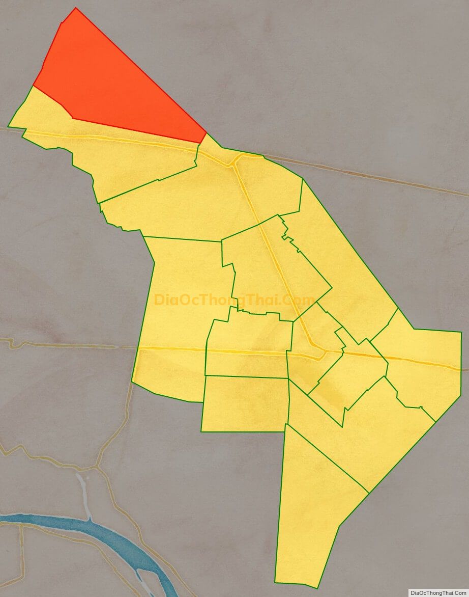 Bản đồ vị trí và địa giới hành chính Xã Thạnh Lợi, huyện Tháp Mười