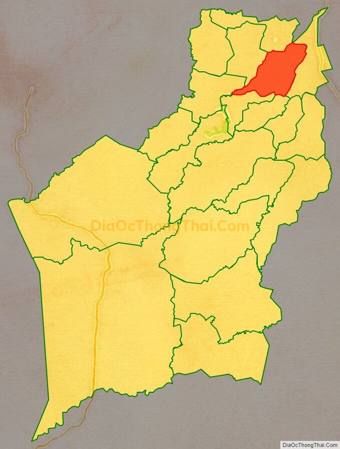 Bản đồ vị trí và địa giới hành chính Xã Ia Phìn, huyện Chư Prông