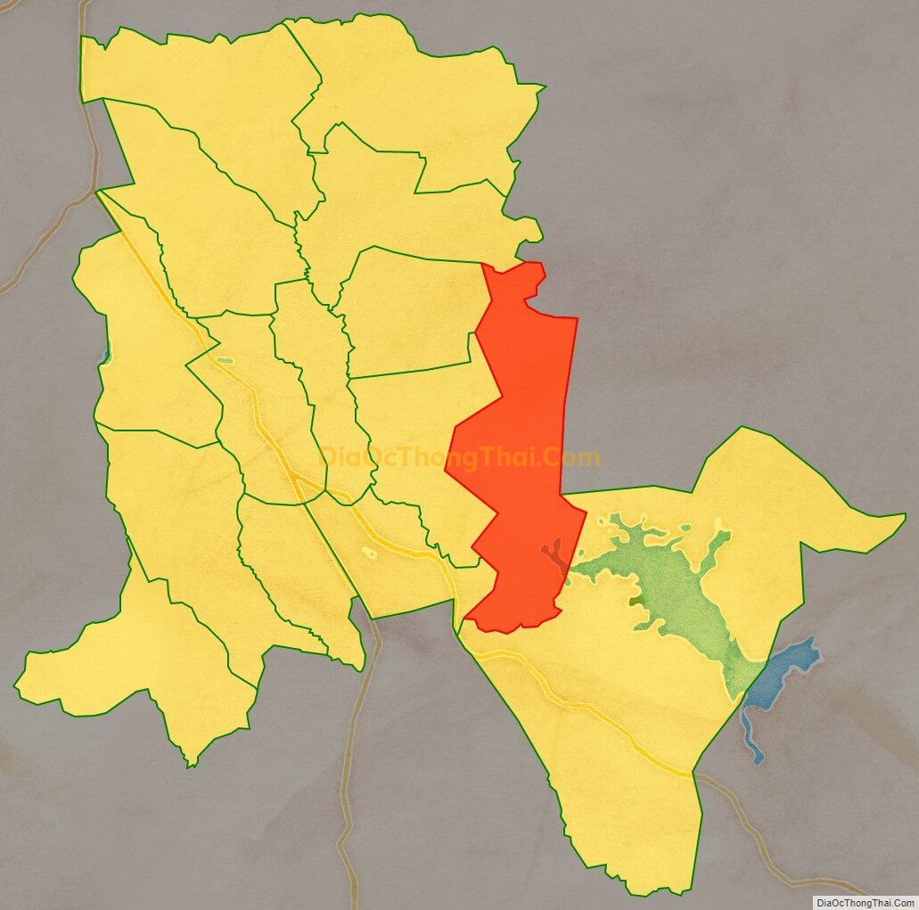 Bản đồ vị trí và địa giới hành chính Xã Ayun, huyện Chư Sê