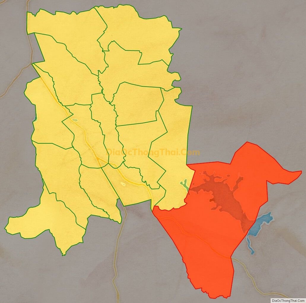 Bản đồ vị trí và địa giới hành chính Xã HBông, huyện Chư Sê