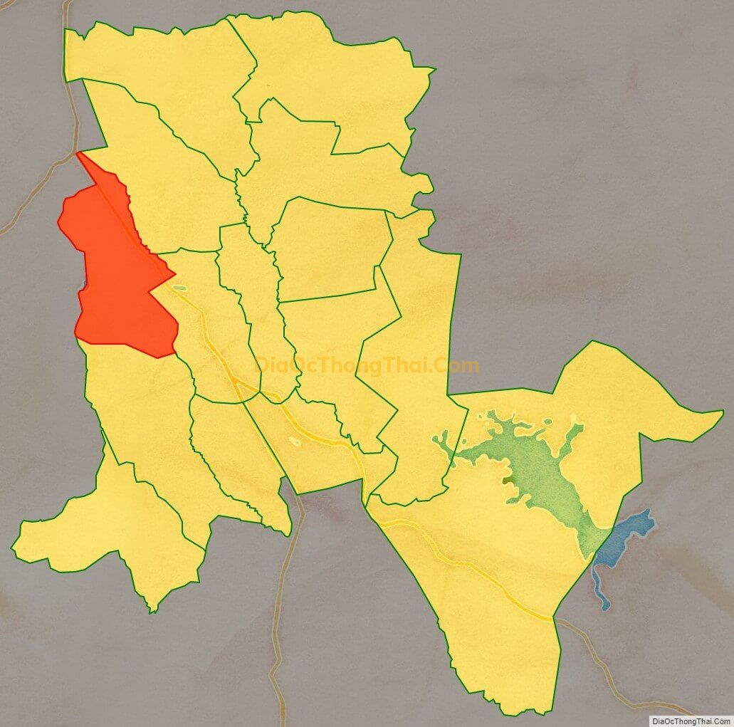 Bản đồ vị trí và địa giới hành chính Xã Ia Glai, huyện Chư Sê