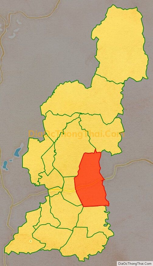 Bản đồ vị trí và địa giới hành chính Xã K' Dang, huyện Đak Đoa