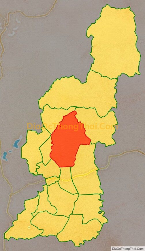 Bản đồ vị trí và địa giới hành chính Xã Kon Gang, huyện Đak Đoa