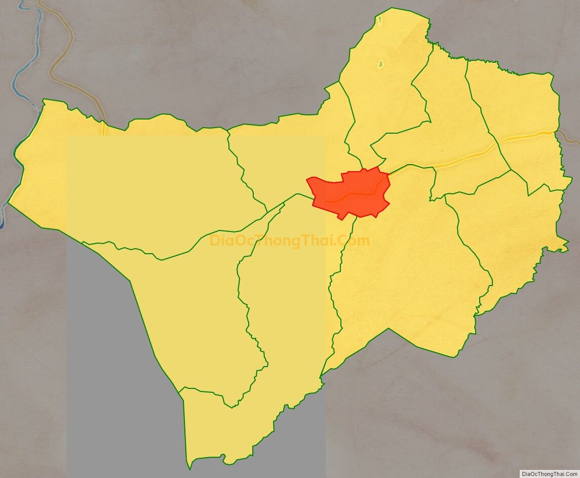 Bản đồ vị trí và địa giới hành chính Thị trấn Chư Ty, huyện Đức Cơ
