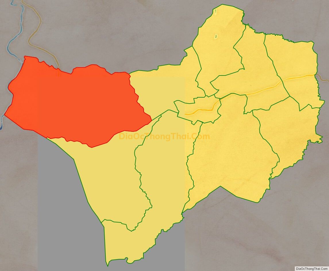 Bản đồ vị trí và địa giới hành chính Xã Ia Dom, huyện Đức Cơ
