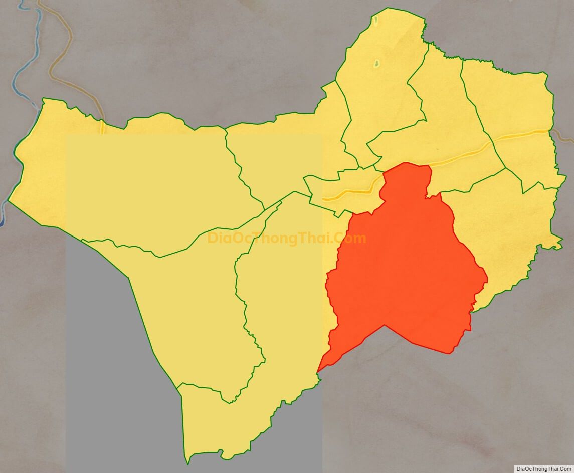 Bản đồ vị trí và địa giới hành chính Xã Ia Kriêng, huyện Đức Cơ