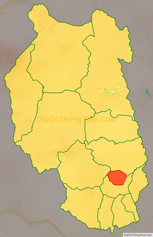 Bản đồ vị trí và địa giới hành chính Thị trấn Kbang, huyện Kbang