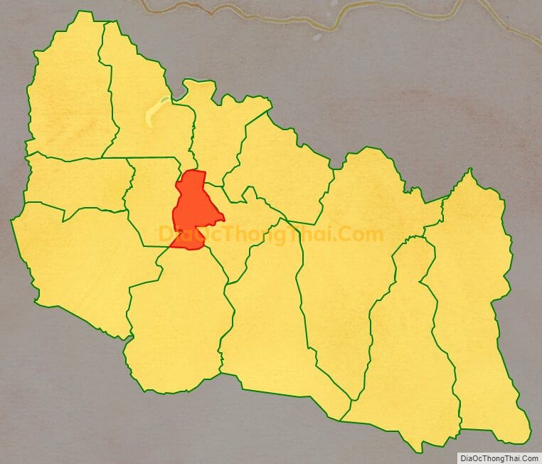 Bản đồ vị trí và địa giới hành chính Thị trấn Kông Chro, huyện Kông Chro
