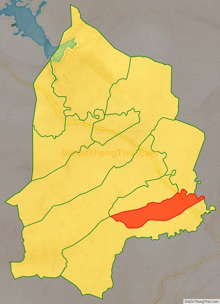 Bản đồ vị trí và địa giới hành chính Xã Chrôh Pơnan, huyện Phú Thiện