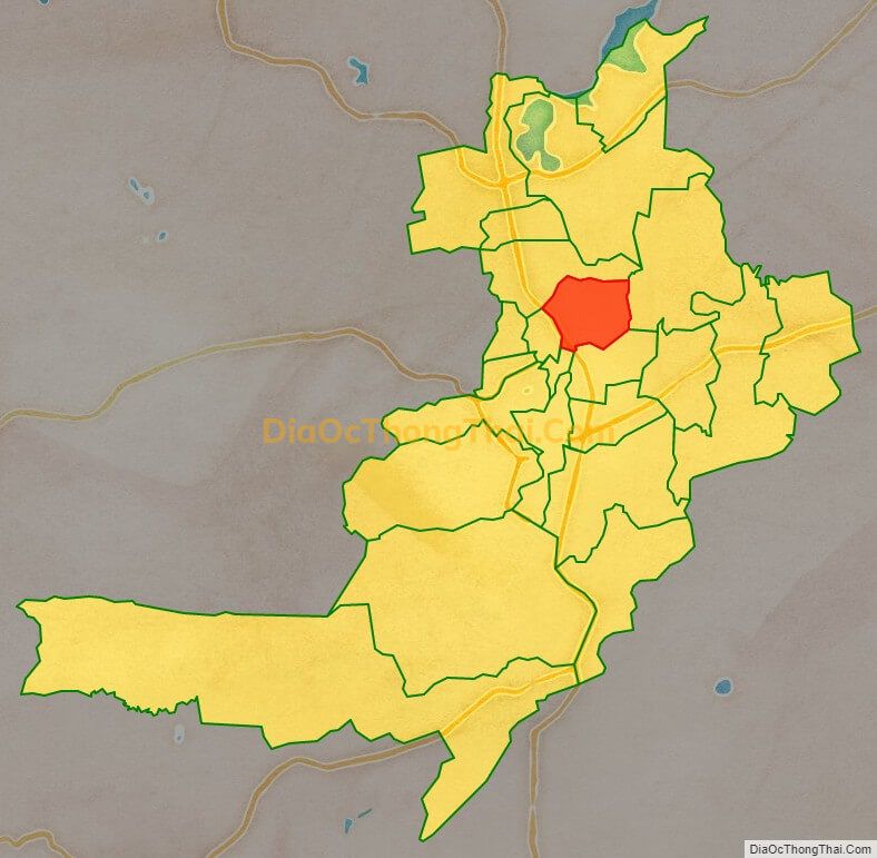 Bản đồ vị trí và địa giới hành chính Phường Hoa Lư, TP Pleiku