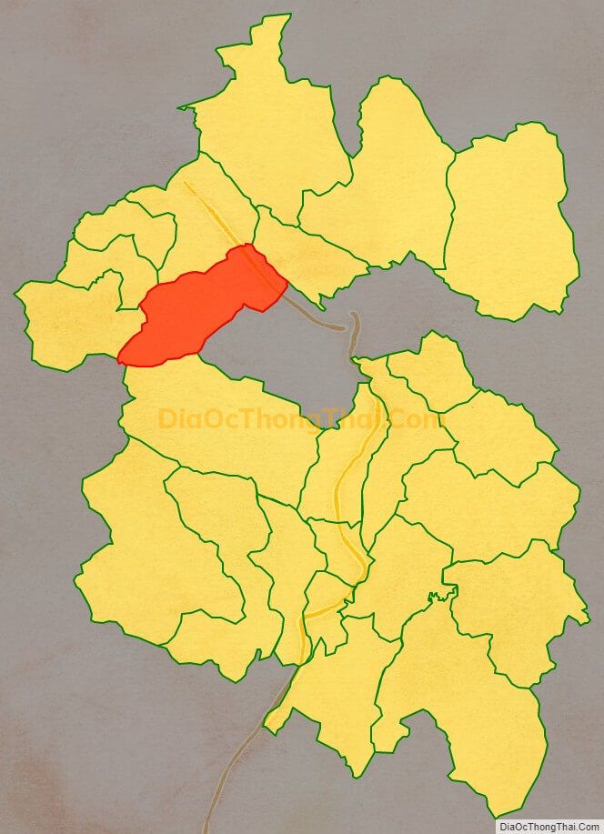 Bản đồ vị trí và địa giới hành chính Xã Phương Tiến, huyện Vị Xuyên