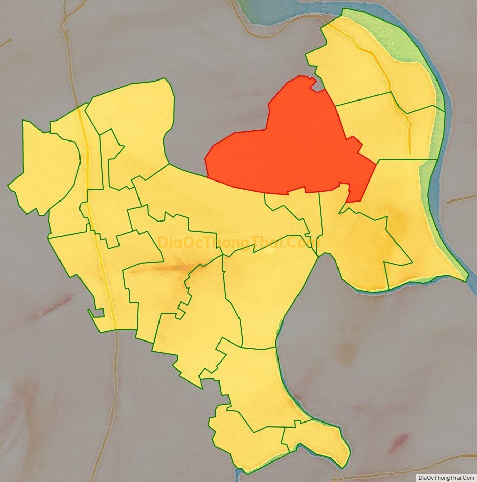 Bản đồ vị trí và địa giới hành chính Phường Châu Giang, thị xã Duy Tiên