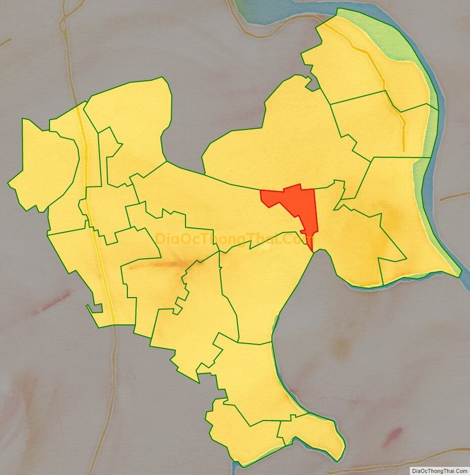 Bản đồ vị trí và địa giới hành chính Phường Hòa Mạc, thị xã Duy Tiên